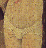 Hacia1450-1455. San Vicente en la hoguera, Jaime Huguet, Retablo de San Vicente de Sarriá, Barcelona, Museo Nacional de Arte de Cataluña, Barcelona (detalle)