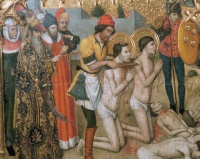 15th Century. Jaume Huguet (c. 1415-1492). Catalan painter. Altarpiece of the Saints Abdon and Senen (1460-1461)